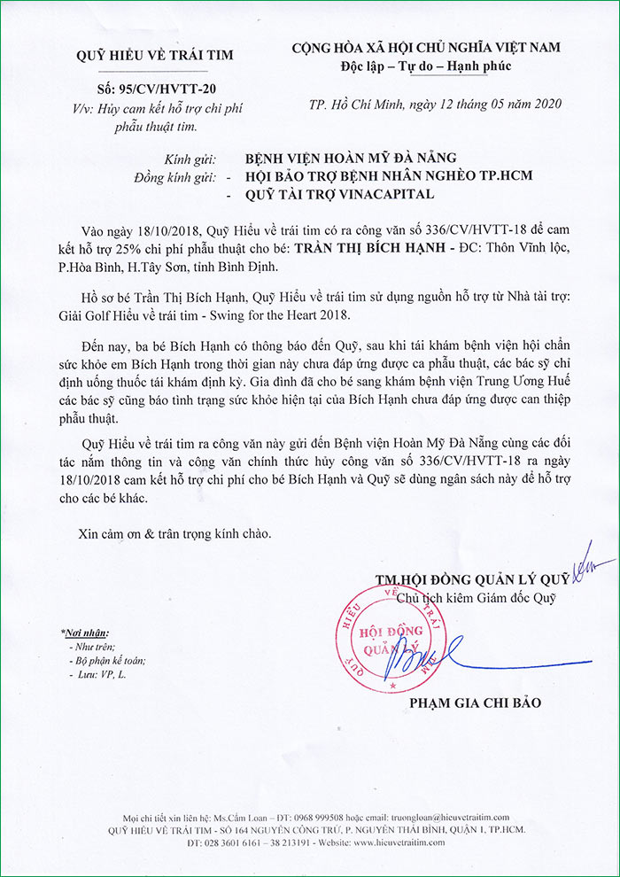 Công văn hủy HVTT - Bích Hạnh.