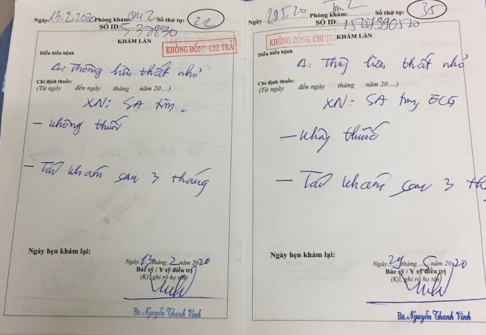 Sổ khám bệnh Gia Bảo.